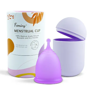 High Quality Eco Menstrual Products Medical Grade Disco Silicone Menstrual Cup Set with Washable Steriliser Period Kit case