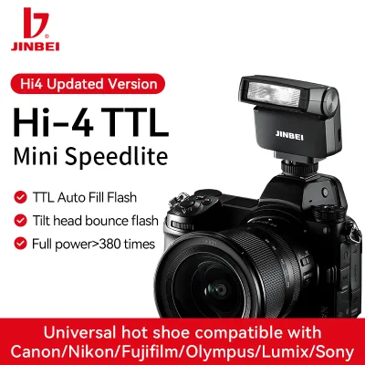 JINBEI Hi-4 TTL Mini Camera Flash for DSLR and Micro-Single Cameras Speedlite for Fuji Sony Canon Nikon Portable External Flash