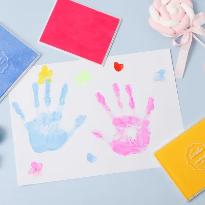 Top Selling Kids' DIY Creation Paint Inkpad Washable Palm Design Made of Durable Plastic