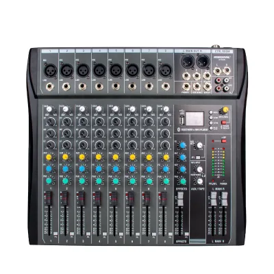 8 Channel Mixer Sound Board Console 48V Phantom Power Audio Sound Desk System Audio Sound Equipment