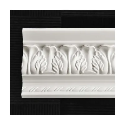 Foshan Supplier High Quality PU Decorative Crown Molding White Crown Molding Kitchen Cabinet Molding for Sale