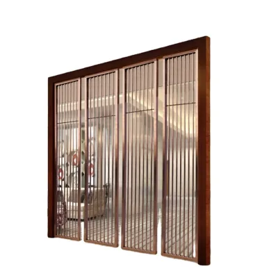 Simple Style Rose Gold Engraved Aluminum Metal Screen Panel
