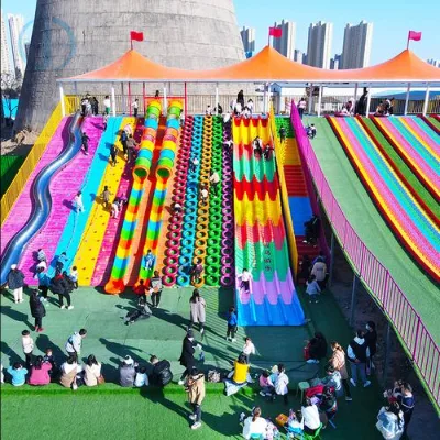 Fun Slide World Adventure Park Rainbow Slide Amusement Rides Human-powered Park Rides for Sale