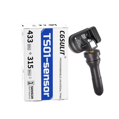 CGSULIT TS01 Sensor Car Support Replace Metal/Rubber Valves More Compatible Tools Auto TPMS OBD Pressure Sensors