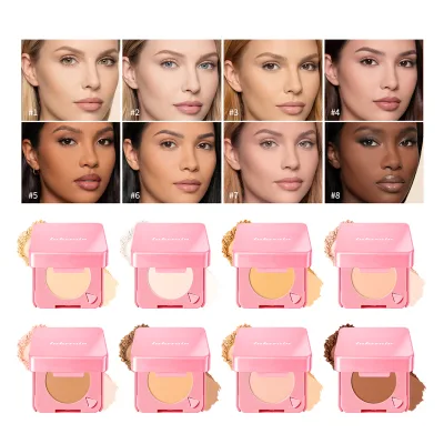 Danchel Mini Pressed Baked Setting Powder Concealer Pink Pure Pressed Mineral Powder