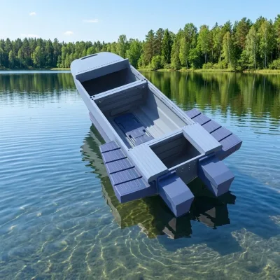 Modular LDPE Boat Folding for Stream Cleanup and Emergency Docking Safety Design Lightweight UV Resistant Corrosion Proof