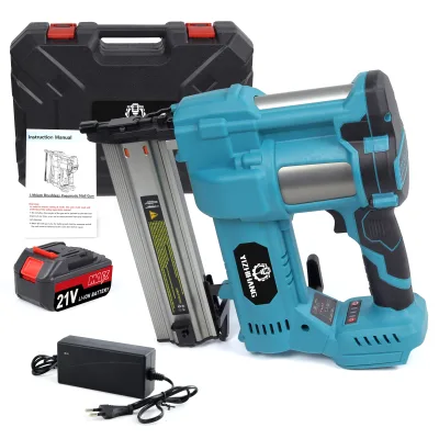 High Quality Cordless Power Tools Nailing Tool Lithium Battery Nail Gun 21V Cordless Staples