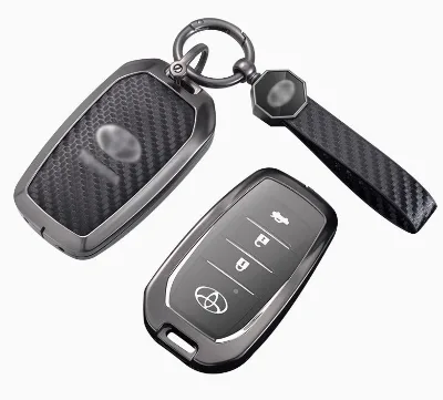 DM Fashion Luxury Man Style Carbon Fiber Classy Lc200 Car Key Cover Tpyota for toyota