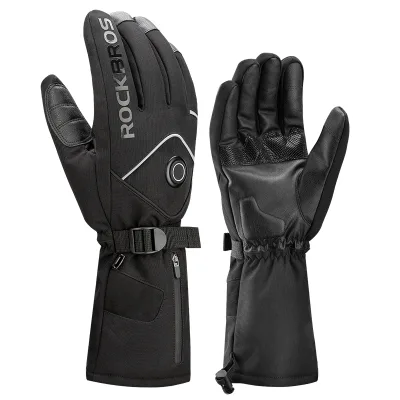 ROCKBROS Waterproof Rechargeable Usb Electric Heated Gloves Driving Motorcycle Gloves Heated Gloves Rechargeable Battery