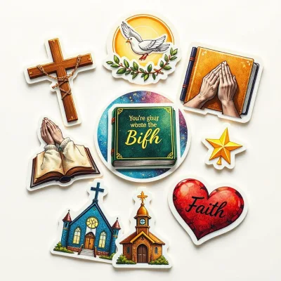 Camp Galaxy Bible Stickers 1008pcs Motivational Christian Stickers for Journals Planners Sunday School and Religious Celebration