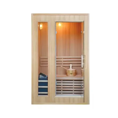 Hemlock Solid Wood Infrared 110V-240V Soft Touch Panel Transom Window OEM 3D Design 1-Year Hotel Home Sauna Room