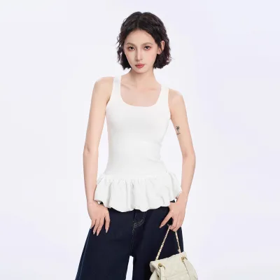 2025 Women's Clothing Trends Women's Top Sleeveless Sexy Lace Top Y2K Ladies Blouse Women Tops
