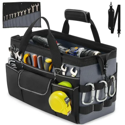Multifunctional Multi-pocket Portable Tool Bag Woodworking Bag With Strap Hardware Tool Storage Bag