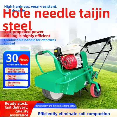 Factory Direct Sale Walk Soil Core Aerator for Turf Care Heavy Duty Grass Aerator for Garden