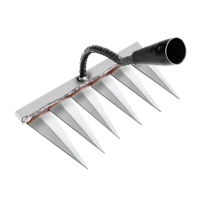 Six-Tooth Steel Hoe Rake Farming Tools for Weeding and Root Removal Ground-Loosening Artifact