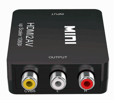 Mini 1080p for to AV HD to RCA Video Audio Converter