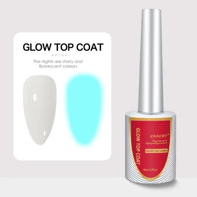 Chaory Nail Products Luminous Top Coat 15ml/Customized Top Gel Glow in the Dark Long- Lasting Dark Glow Top for Private logo