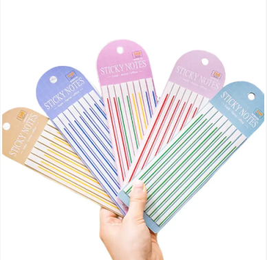PET Slim Narrow Stripe Morandi Color Index Tabs Stickers Planner Page Marker Sticky Notes Book Flag Stationery