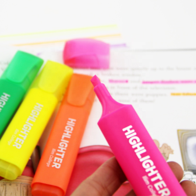 Advertisement Colored Ink Highlighter Marker