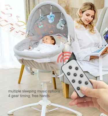 2024 Practical Newborn Hot Sale Baby Cot Folding Cribs Swing Bed Cradle Aluminum Alloy European Baby Crib Portable Crib for Bed