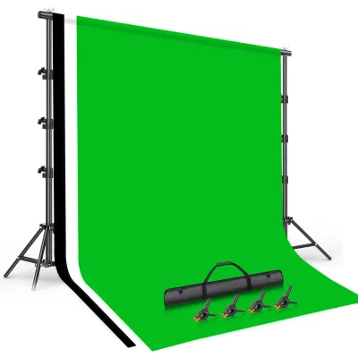 Wholesale YINGZHI 2.6*3m Background Stand 3*2m Photography Green Screen Kit Flexible Easy Carry Aluminium Alloy Polyester-cotton