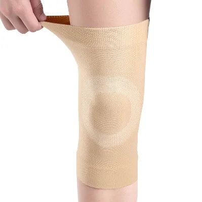 Professional Sport Ultra Thin Beige Compression Knee Support Pad Arthritis Pain Relief
