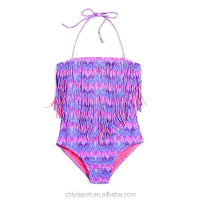 tiger Printed Swimwear Girls Kids Children String Bikini