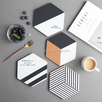 OEM Printed High Quality Oem Design Custom Cork Coffee coaster and Table Mat,  Kitchen Cork Table Mat Cork Placemat Custom Shape