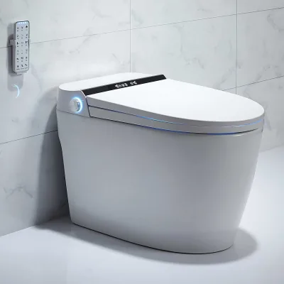 Empolo High Tech Smart Toilet Tankless Auto-Flush Sensor Bidet Floor Mounted S-Trap Certified WC Intelligent Automatic Bowl Cupc