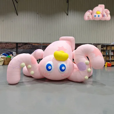 Factory Custom Oxford Advertising Inflatable Octopus Spider Animal Model Decoration Electric Air Pump Free Repair Kit Easy Setup