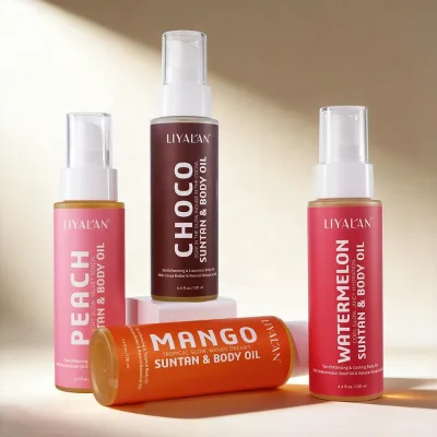 Custom Moisturizing Nourishing Face Body Oil Brown Dark Skin Sun Tan Accelerator Organic Tanning Oil
