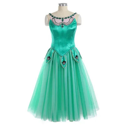 BT3031 Swan Ballet Long Romantic Tutu Costume Ballet Tutu