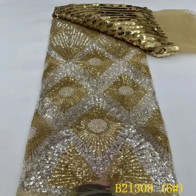 Glitter Lace Fabric Eco-Friendly Luxury Wedding Dresses Shining Mesh