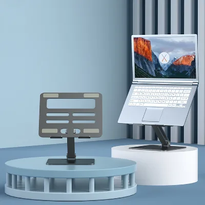 Notebook Holder Portable and Adjustable Aluminum Laptop Riser Stand for HP Apple Macbook Pro Asus Lenovo Free Laser logo