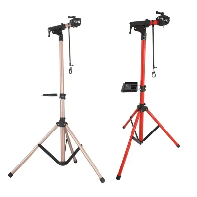 Adjustable Aluminum Alloy Steel Bicycle Repair Stand 360-Degree Rotating Arm Foldable Legs Magnetic Tool Tray Multifunction