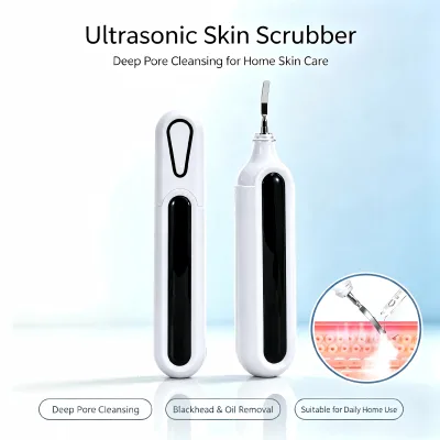 High Frequency Vibration Skin Scrubber 38000 Times/Sec Portable Facial Massage Exfoliating Spatula Deep Pore Cleansing