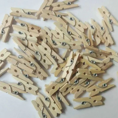 Wooden Clothes Pegs 2.5cm Mini Wood Clothespins Photo Paper Craft Decorative Wooden Clips Spring Laundry Pegs Wholesale