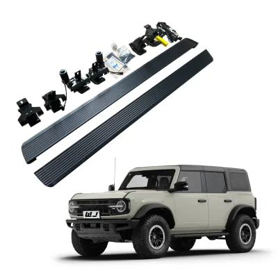 WJ Brand Aluminum Alloy IP67 Waterproof LED Lights Car Pedal SideSteps Electric Retractable Running Boards for