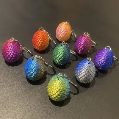 2026 Coolter Empty Dragon Egg Keychain - 3D Printed Random Color Set | Home Decor & Party Favor