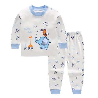 High Quality 100% Cotton Baby Pajamas Unisex Kids Clothing Sets