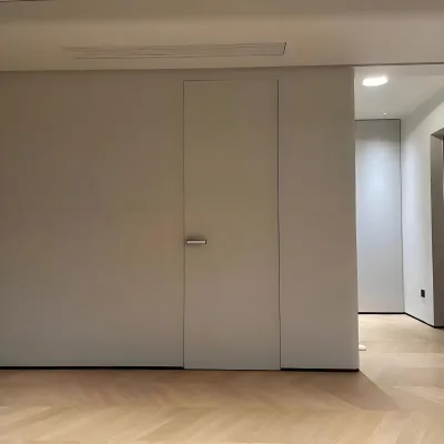 American Style Interior Frameless Door Custom Color Wooden Invisible Door Hidden Door Inside Construction