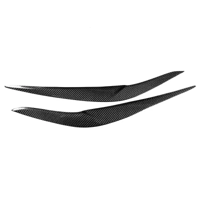 Exterior Decoration Carbon Fiber Front Headlight Lamp Eyebrow Trim Cover for BMW X1 F48 2016