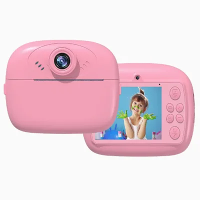 Cute Mini 1080p MOS Cartoon-CMOS Camera for Kids Handheld Photo Video Recorder Puzzle Music Games Filter Surprise Photography