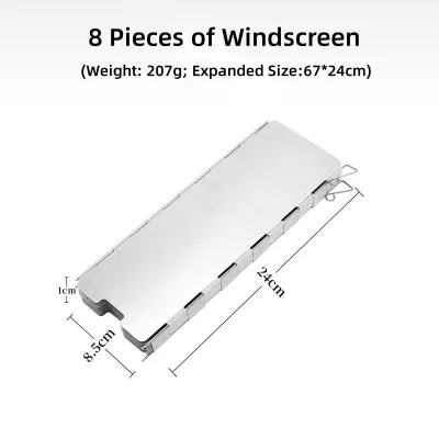 Jukaiwtec AC14 Outdoor Camping Aluminum Alloy Ultralight Folding Windshield-Must-Have for Outdoor Travel