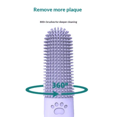 Customized Pet Finger Toothbrush Soft Silicone Finger Sleeve for Cat and Dog Oral Cleaning Fresh Breath & Bright Teeth