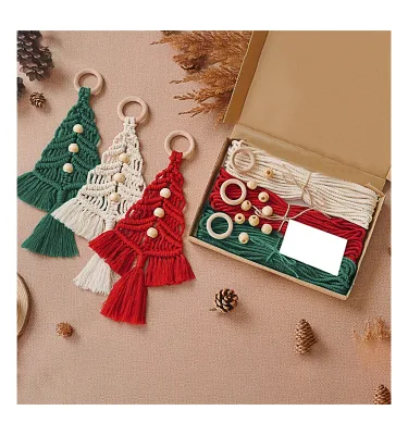 Knitted Mini Christmas Tree New Design Wall Hanging Xmas Tree Wholesale Festive Ornament for Holiday Home Decor
