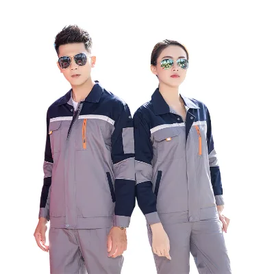 Long Sleeve Men Work Wear Design Worker Uniforms Summer Working Clothes Foldable Sleeves Coveralls Custom Car Repair Workshops