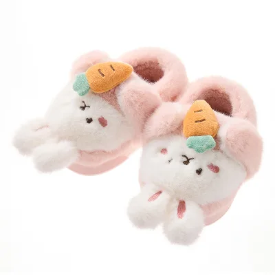 New Children's Cotton slippers Winter Cartoon and Cute Suitable for Both Boys and Girls Plush Three-dimensional Animal slippers
