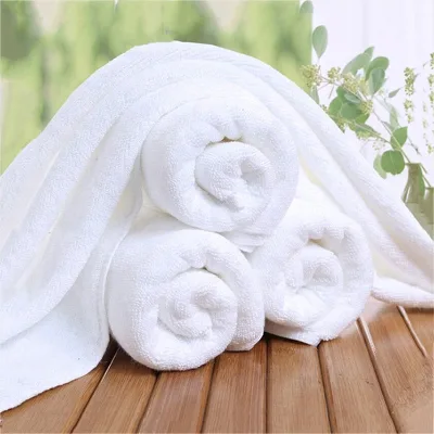 Daily Wash Resistant White Hotel Towel Stable Color Fastness No Fading After Repeated Washing White Cotton Hand Towel