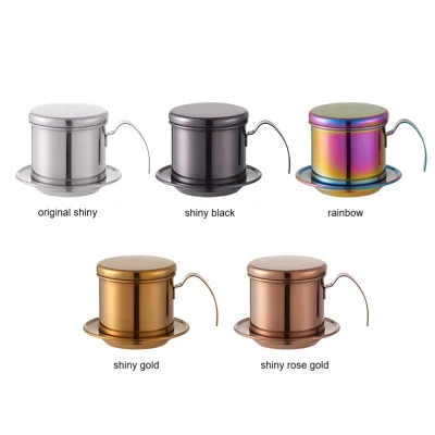 Vietnamese Coffee Filter Traditional Drip Coffee Reusable Inox Phin Filter Stainless Steel Coffee Filter Maker
